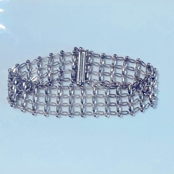 925 Solid Sterling Silver Mesh Bracelet